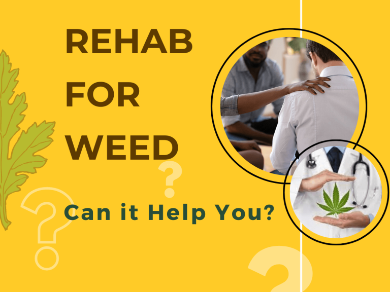 displaying therapy sessions for weed rehab while a doctor holding weed sign