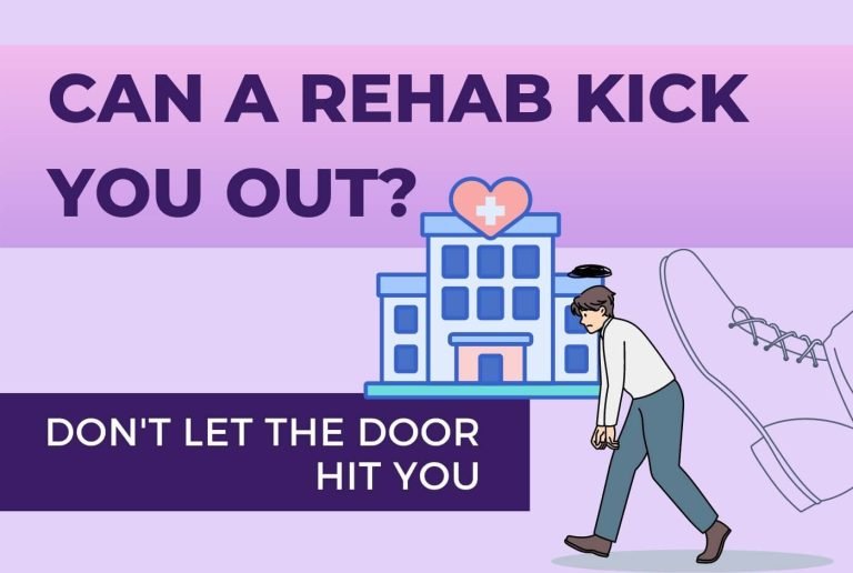a person being kicked out of rehab