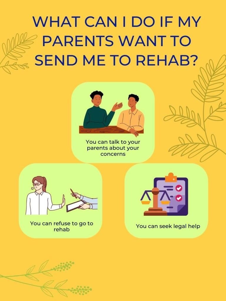 things you can do if your parents want you to send to rehab forcefully