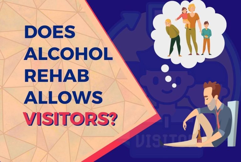 An alcoholic thinking about visiting family in rehab