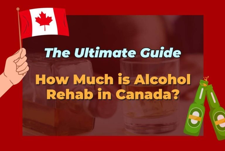 a canadian flag with alcohol picture in te background