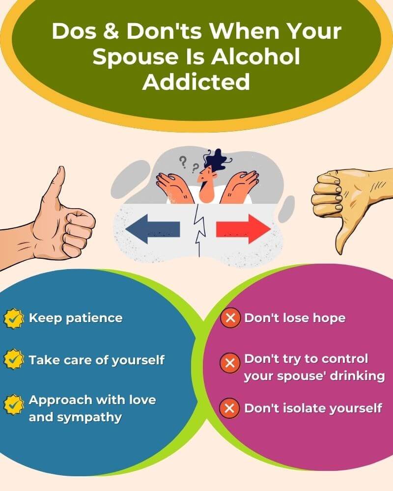 Dos and dont's are illustrated in case your spouse is an alcoholic