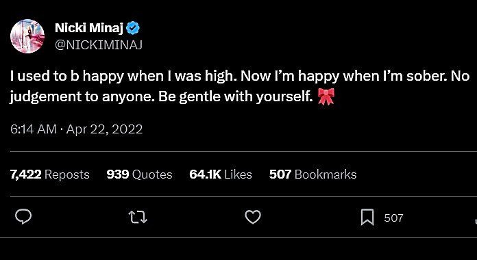 Tweet of Nicki Minaj
