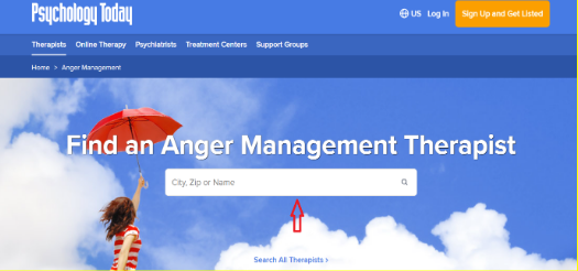 search online anger rehab center near you